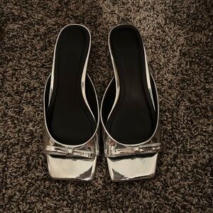 Steven Madden Silver Kitten Heel
